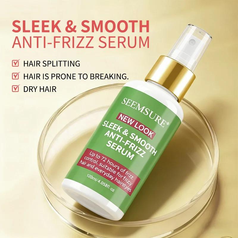 Anti-Frizz Hair Serum Sleek & Smooth Leave-In Treatment Spray 120ml