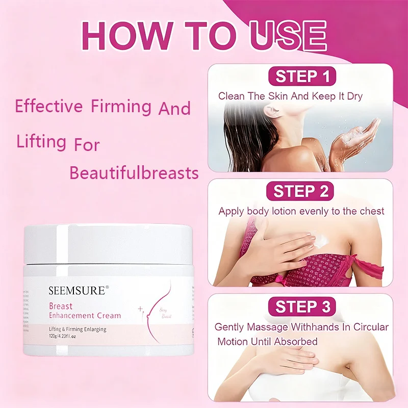 Breast Enlargement Cream Firming Massage Cream 120g for Bust Enhancement