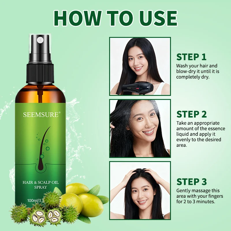 Hair & Scalp Oil Spray Nourishing Treatment for Frizz & Split Ends 100ml
