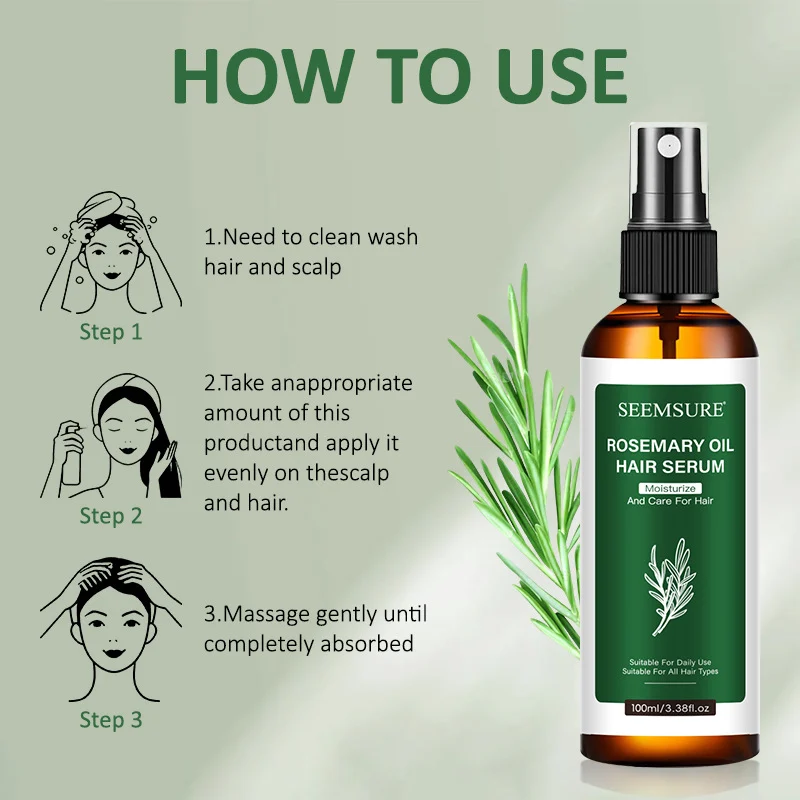 Rosemary Hair Oil Scalp Treatment Serum for Hair Growth & Nourishment