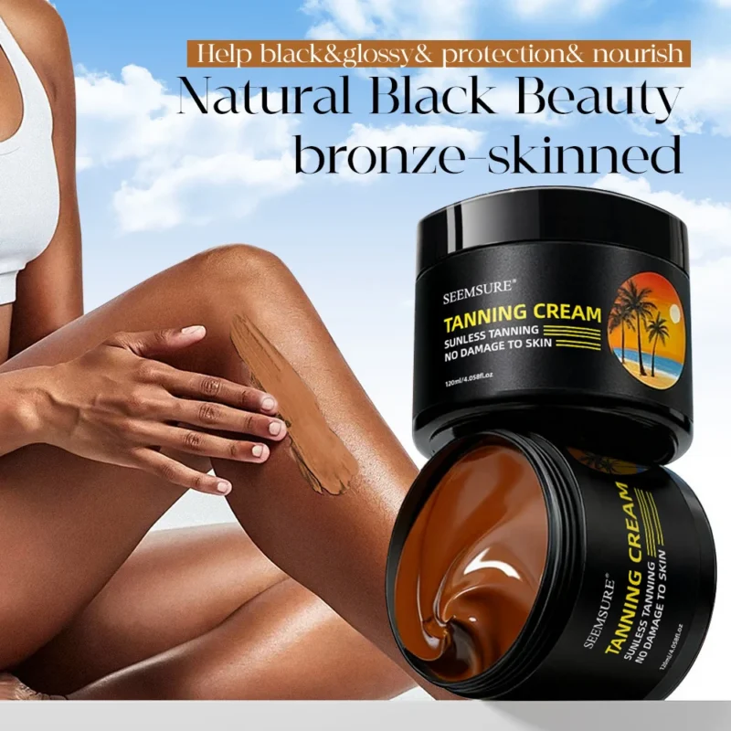 Self-Tanning Cream 120ml Sunless Tanning Lotion with Moisturizing Natural Bronze Glow